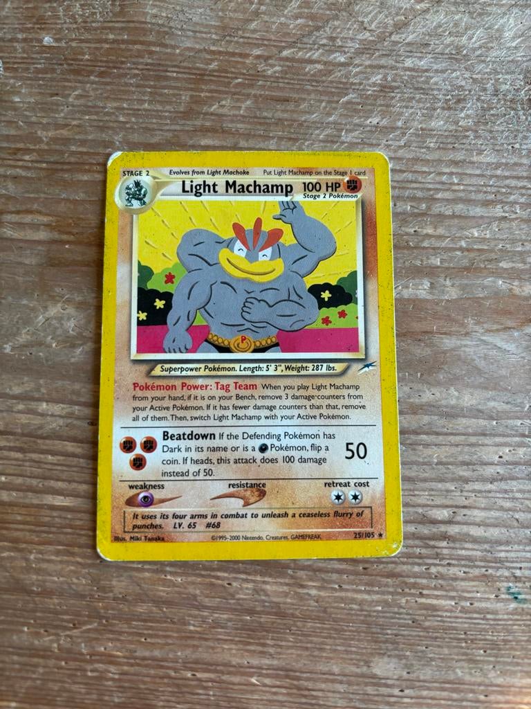 Light Machamp Pokémon Neo Destiny #29/105, Ophalen of Verzenden, Gebruikt, Losse kaart