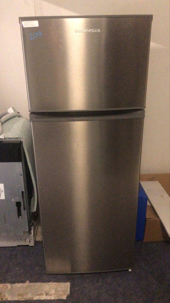 RVS koelvriescombi, 200 liter of meer, Met aparte vriezer, Ophalen of Verzenden, Zo goed als nieuw