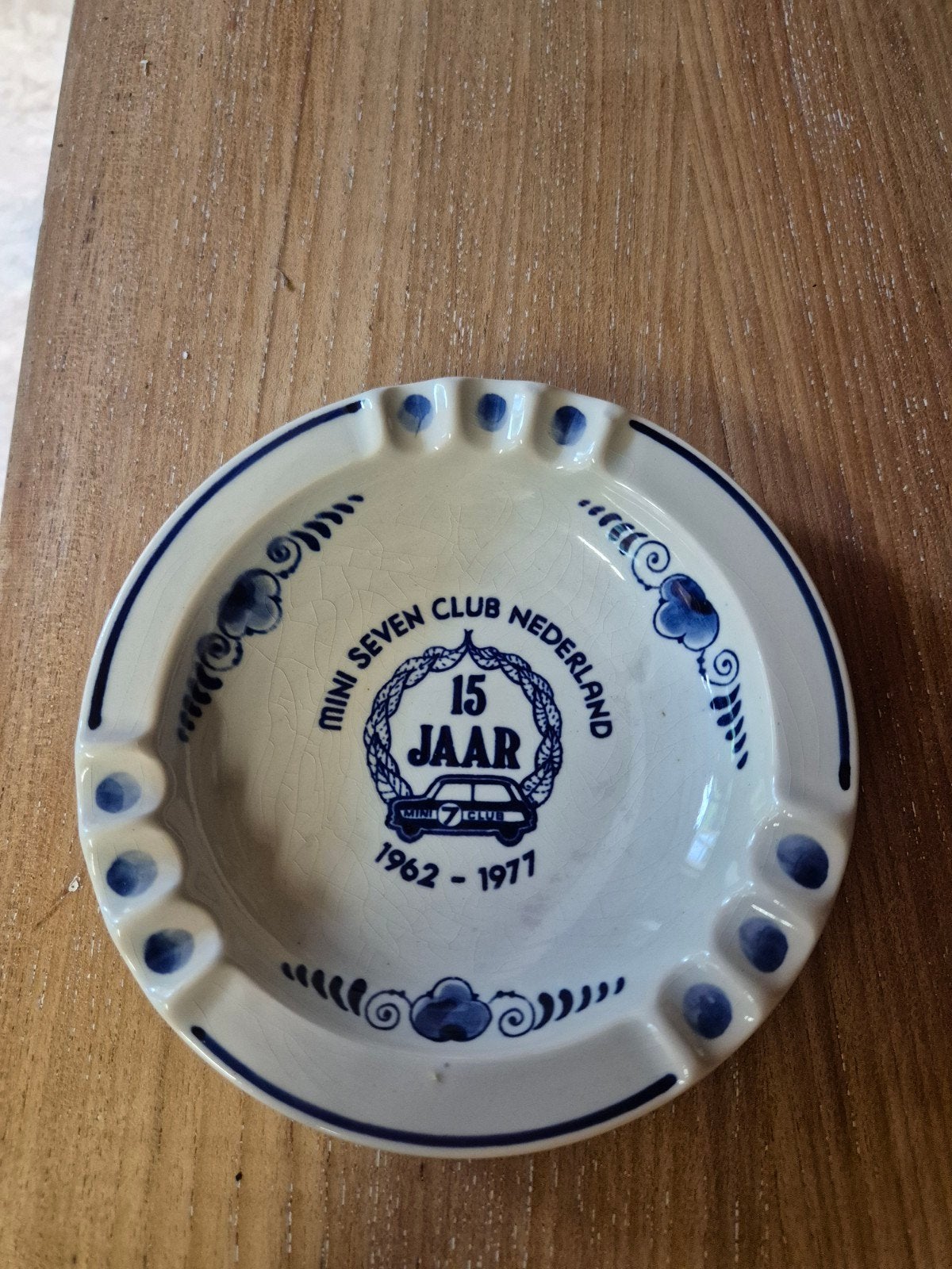 Delfts Blauw asbak Mini Seven Club Nederland 1962-1977, Ophalen of Verzenden
