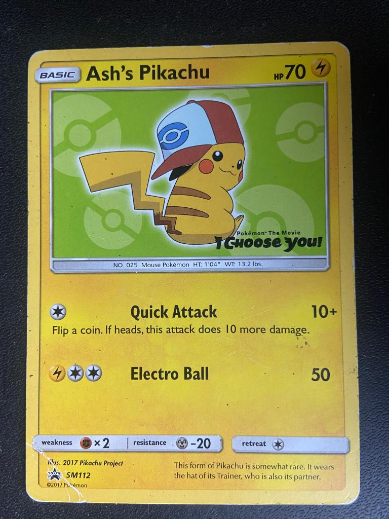Ash Green Pikachu Poor, Ophalen of Verzenden, Gebruikt, Losse kaart