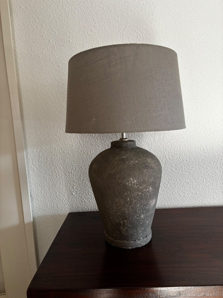 tafellamp, Huis en Inrichting, Ophalen, Inclusief lichtbron, Zo goed als nieuw, Grijs