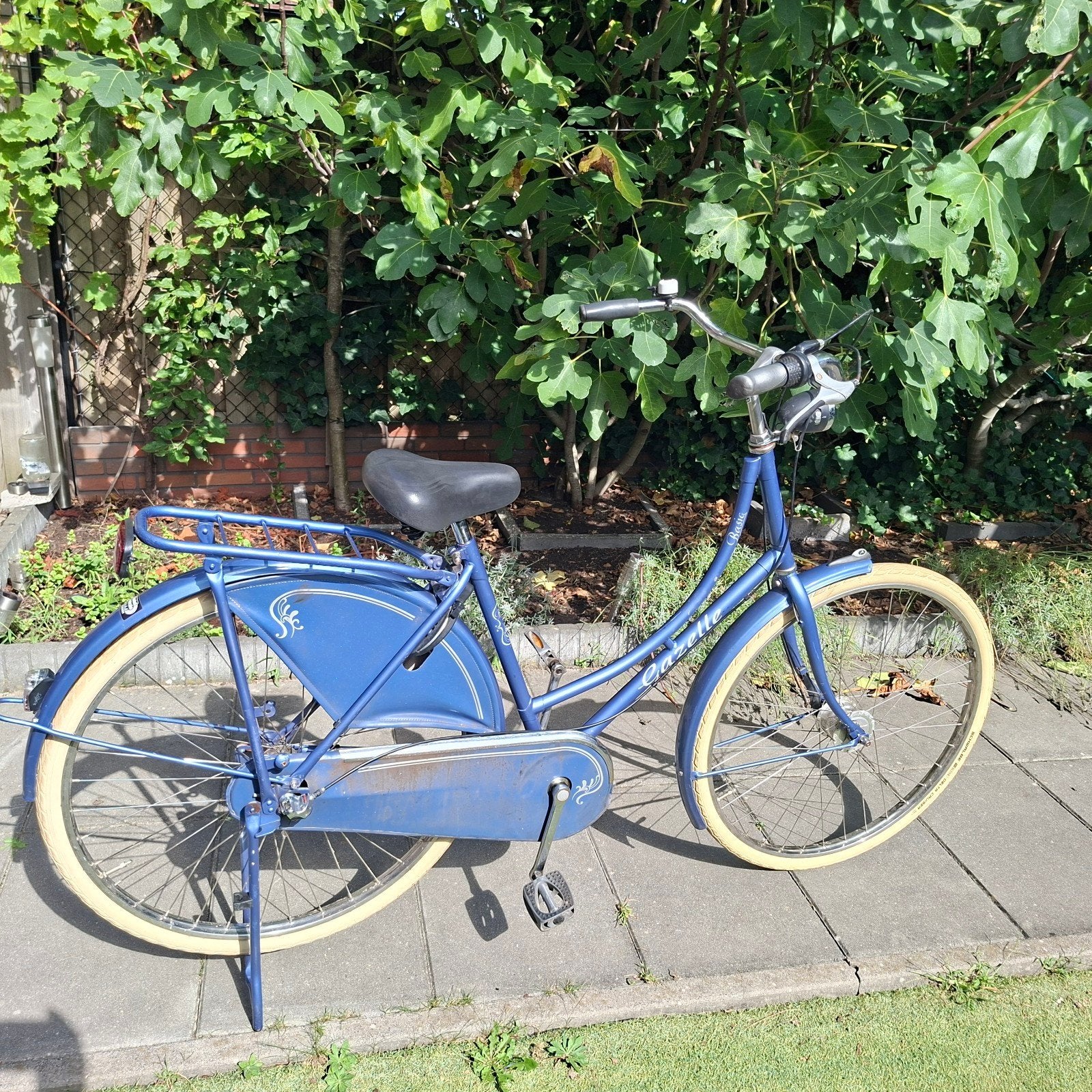 Gazelle Damesfiets 56/28 - Blauw - Zo goed als nieuw, Ophalen, Terugtraprem, Zo goed als nieuw, Gazelle