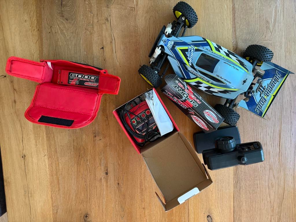 Tamiya Plasma Edge RC Auto met Accu en Oplader, Gebruikt, Auto offroad, RTR (Ready to Run), Overige schalen