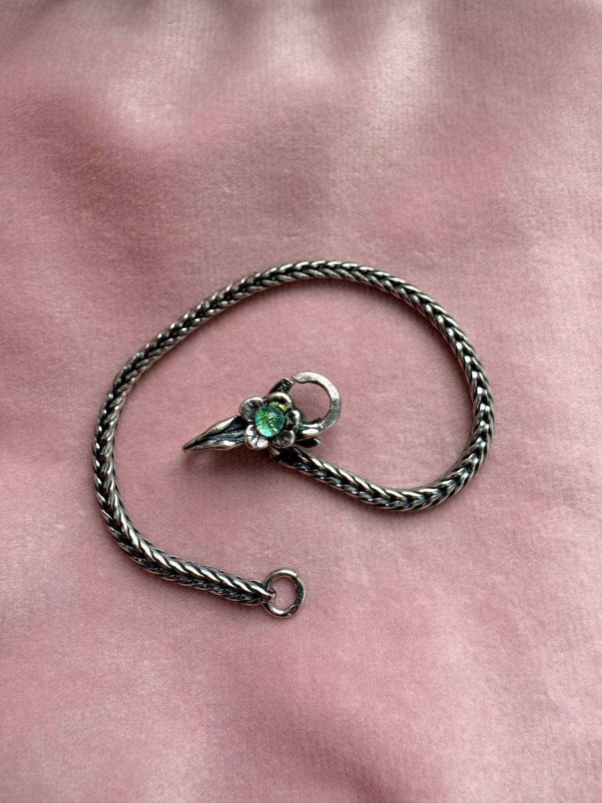 Unieke Trollbeads bloem/ dichroische sluiting & armband, Ophalen of Verzenden, Zo goed als nieuw, Trollbeads, 1 bedel