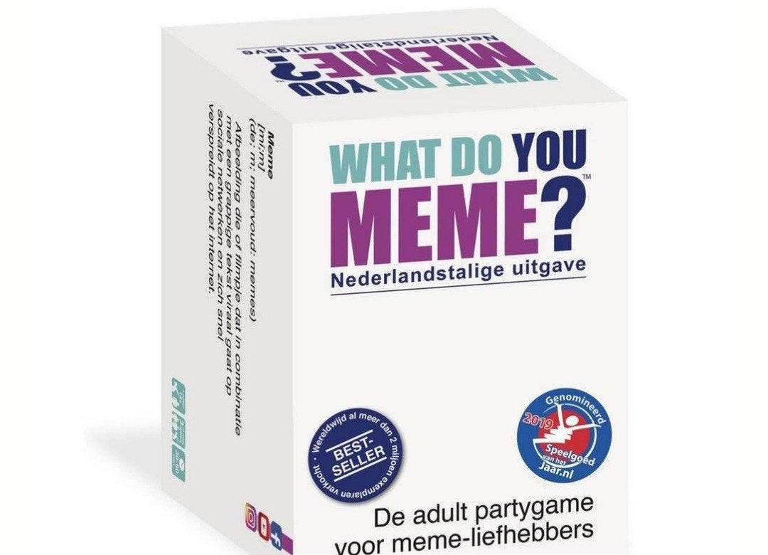 What Do You Meme? Nederlandstalige Uitgave - Partygame, Drie of vier spelers, Ophalen, Zo goed als nieuw, What Do You Meme?