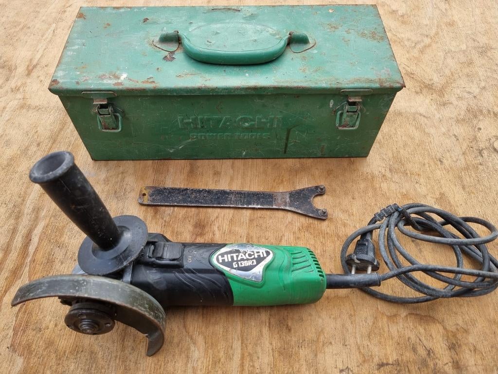Hitachi slijptol, Ophalen, Gebruikt, 700 tot 1000 watt, Haakse handslijpmachine
