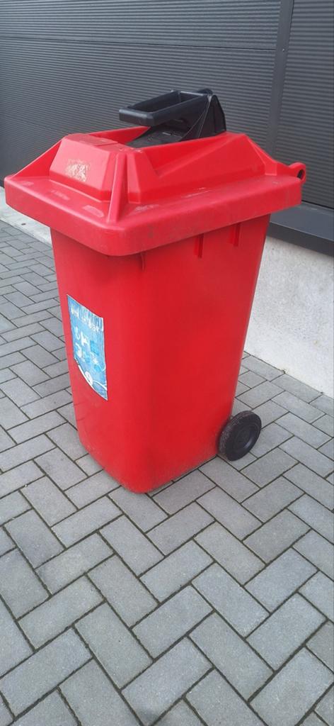 Afvalbak met blikkenpers, Huis en Inrichting, Woonaccessoires | Prullenbakken, Ophalen, Kunststof, Gebruikt, 40 liter of meer