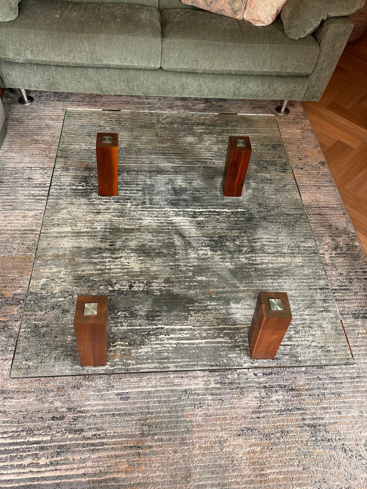 Glazen salontafel GRATIS AF TE HALEN., Ophalen, Gebruikt, 100 tot 150 cm, 50 tot 100 cm