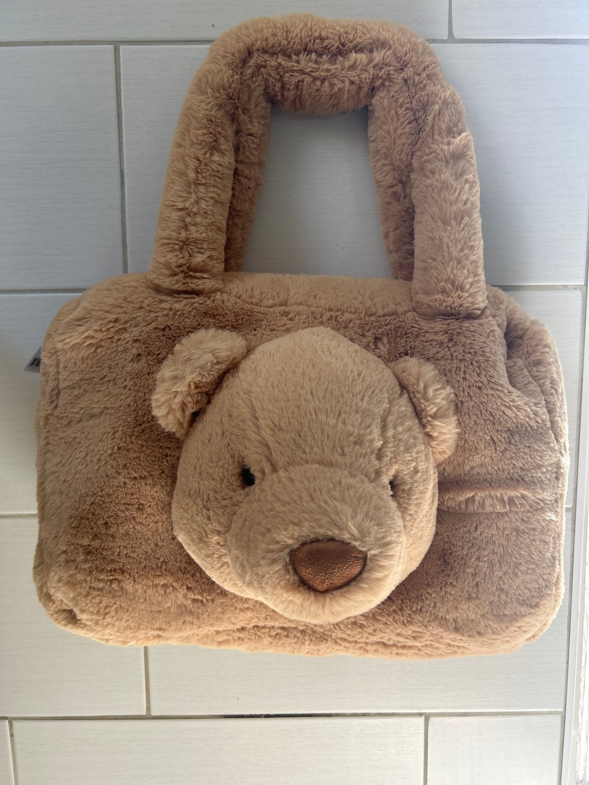 Jellycat Smudge Bear Tote Bag - Fluweelzachte Handtas Nieuw, Ophalen of Verzenden, Nieuw, Beige, Handtas