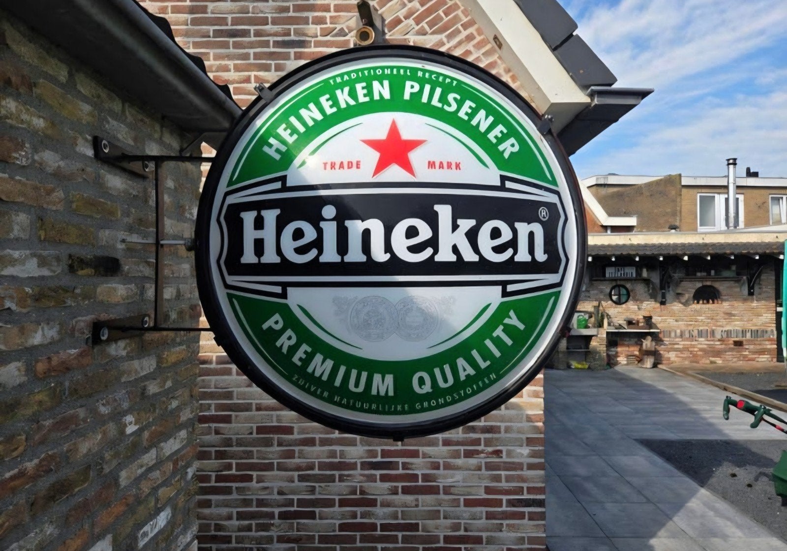 Heineken Lichtbak Reclamebord, Verzamelen, Ophalen of Verzenden, Zo goed als nieuw, Lichtbak of (neon) lamp