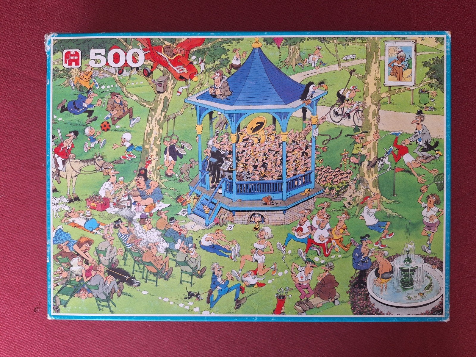 Jan van Haasteren Puzzel - De Muziekkoepel - 500 stukjes, Ophalen of Verzenden, Meer dan 50 stukjes, Gebruikt, 6 jaar of ouder