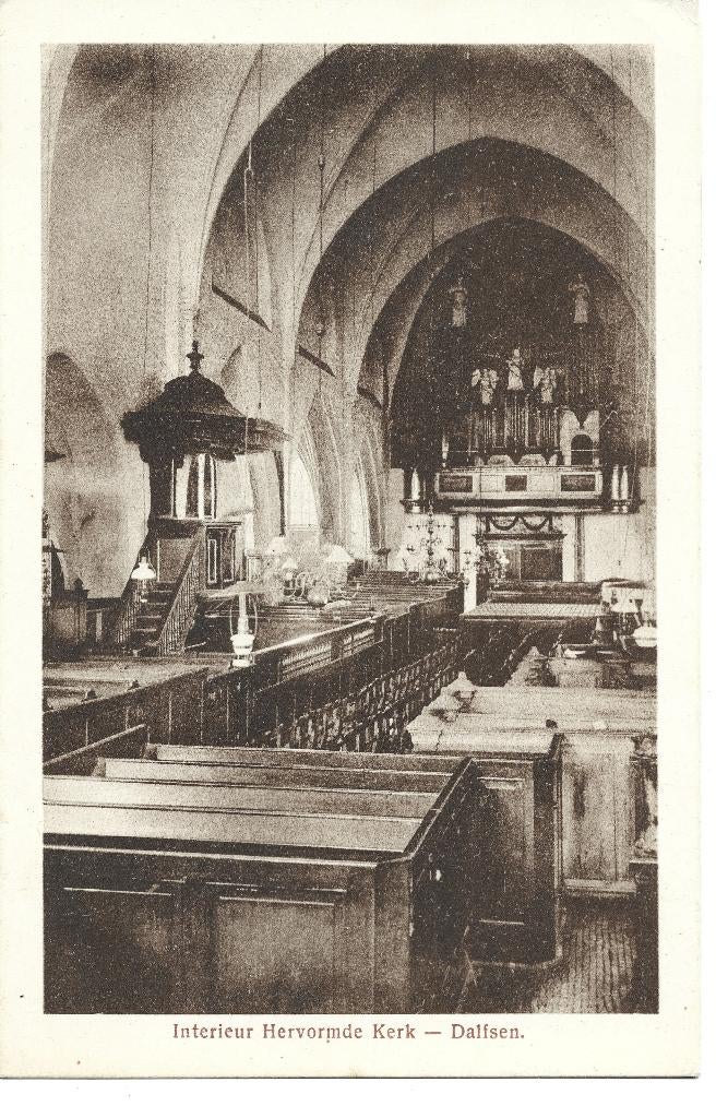 Dalfsen interieur Hervormde Kerk orgel, Ophalen of Verzenden, Voor 1920, Ongelopen, Overijssel