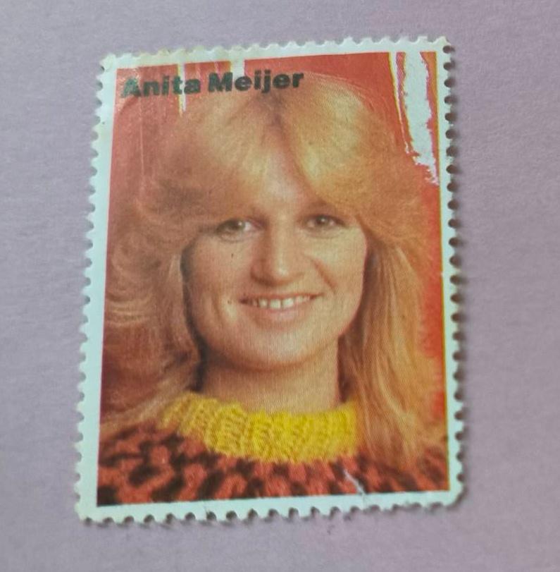 Popfoto zegel Anita Meyer (nr.3), Ophalen of Verzenden, Zo goed als nieuw, Foto of Kaart
