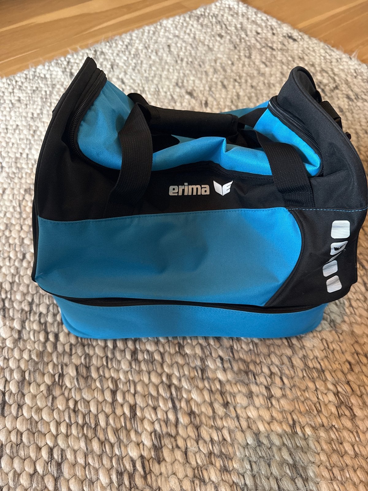 Erima sporttas met bodemvak - Blauw/Zwart, Ophalen of Verzenden, Zo goed als nieuw, Unisex volwassen