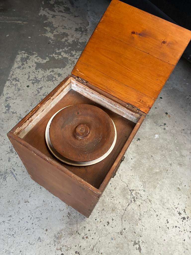 Antiek houten reis toilet / brocante po, Ophalen