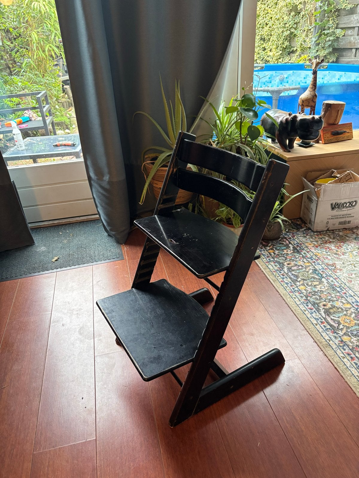 Stokke tripp trapp Zwarte meegroeistoel, Ophalen, Gebruikt, Meegroeistoel