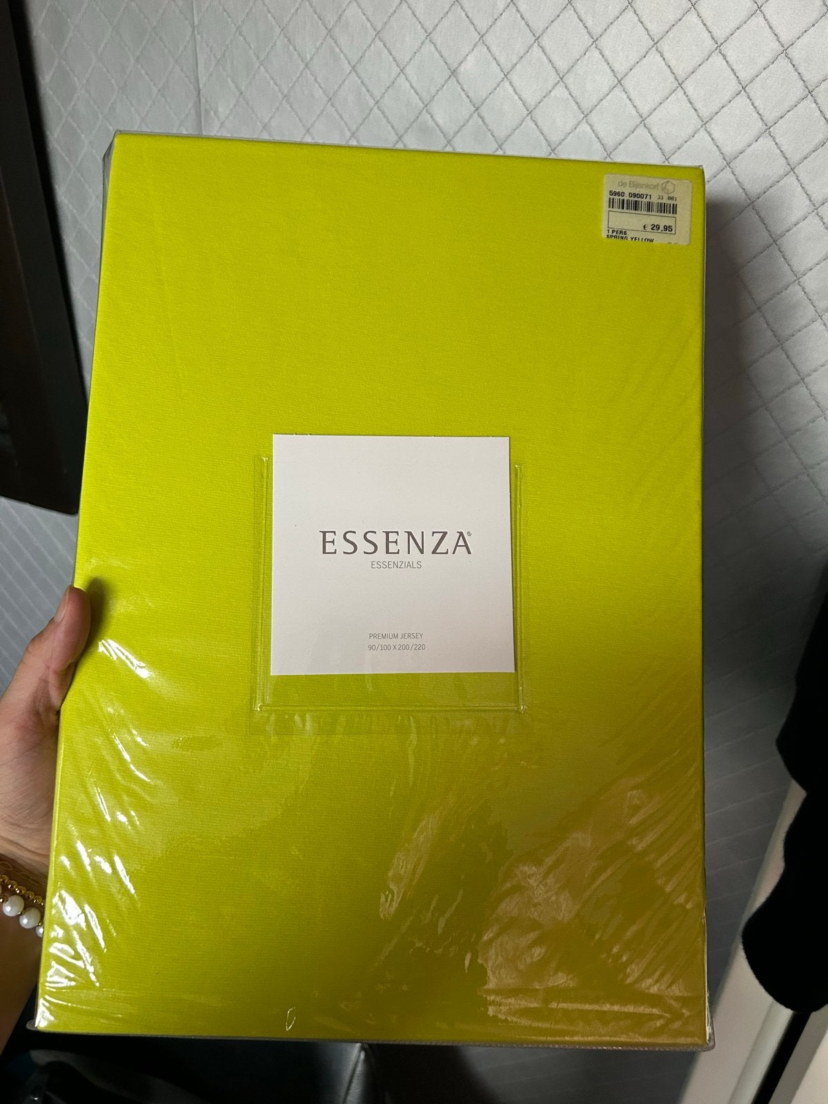 Essenza Premium Jersey Dekbedovertrek - Geel - Nieuw, Eenpersoons, Nieuw, Ophalen of Verzenden, Overige merken