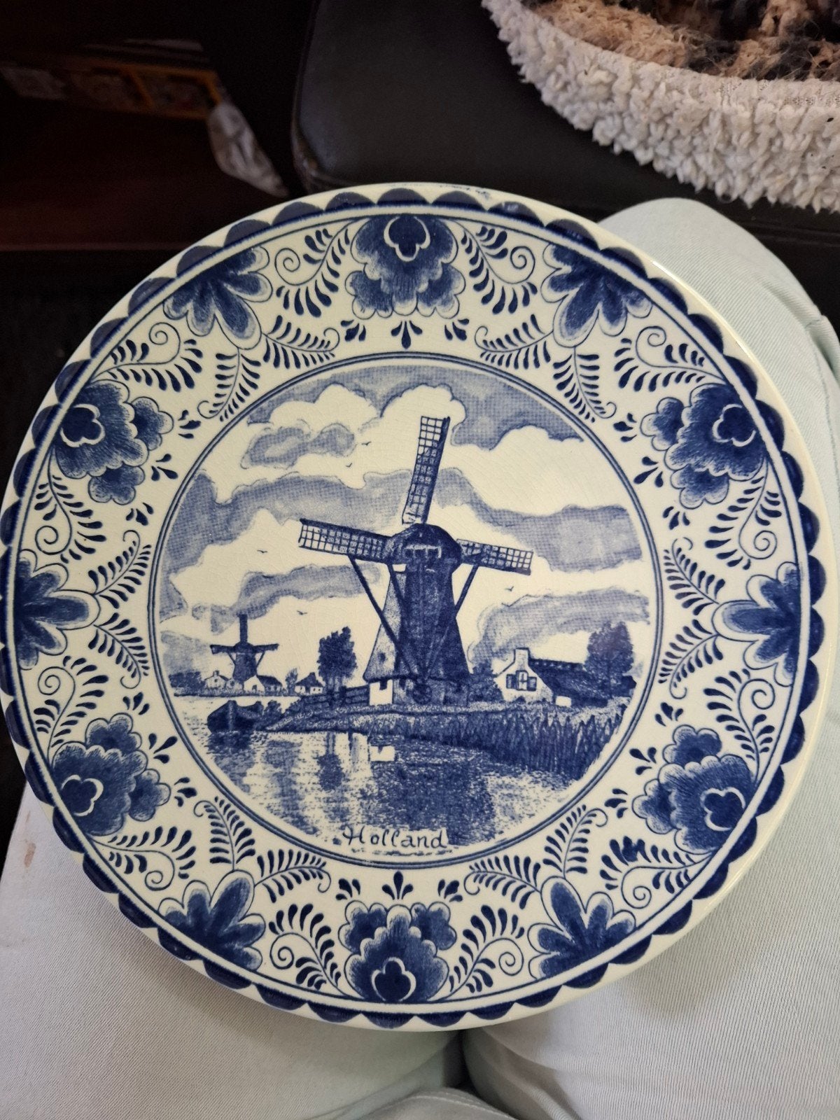 Origineel Blauw Delfts Handwerk Wandbord Holland, Ophalen of Verzenden