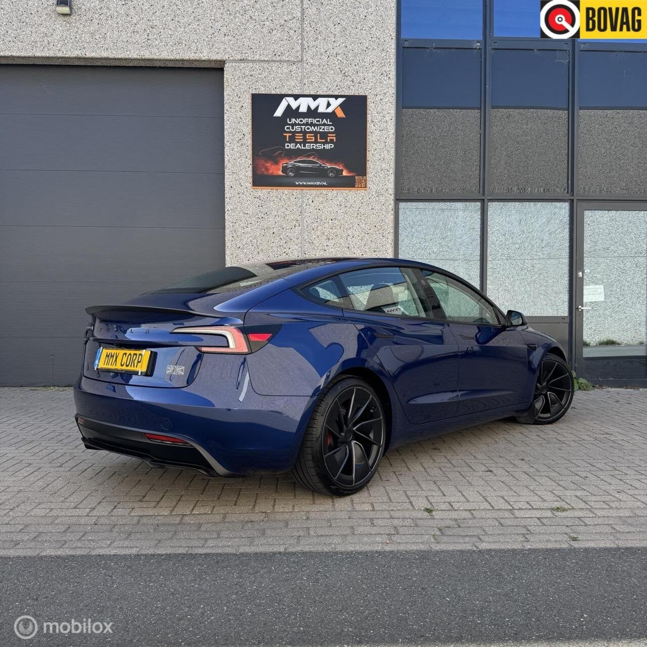 Tesla Model 3 HIGHLAND Performance + IAP, Automaat, Gebruikt, Zwart, Blauw