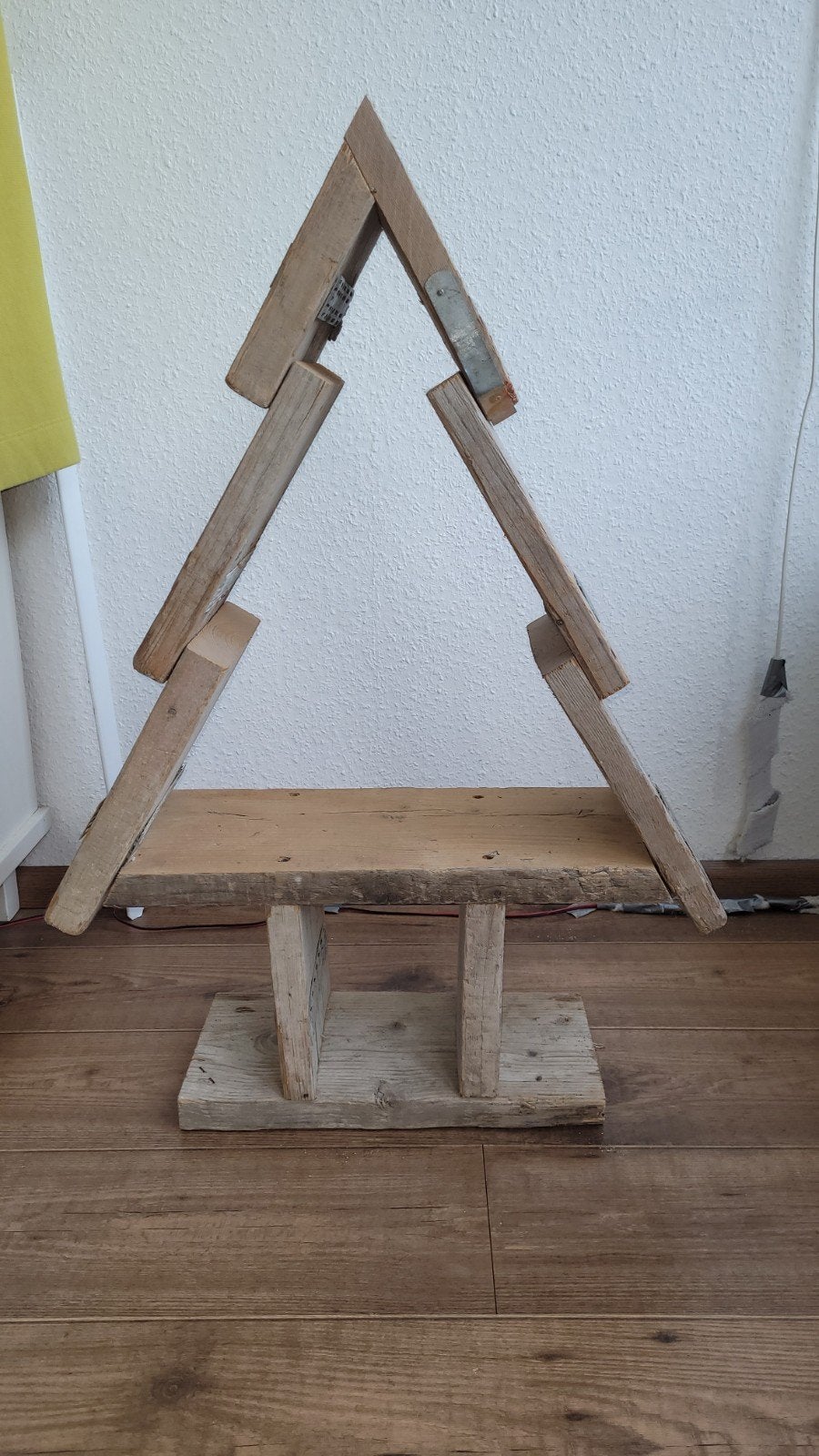 steigerhouten decoratie kerstboom, Diversen, Ophalen, Zo goed als nieuw