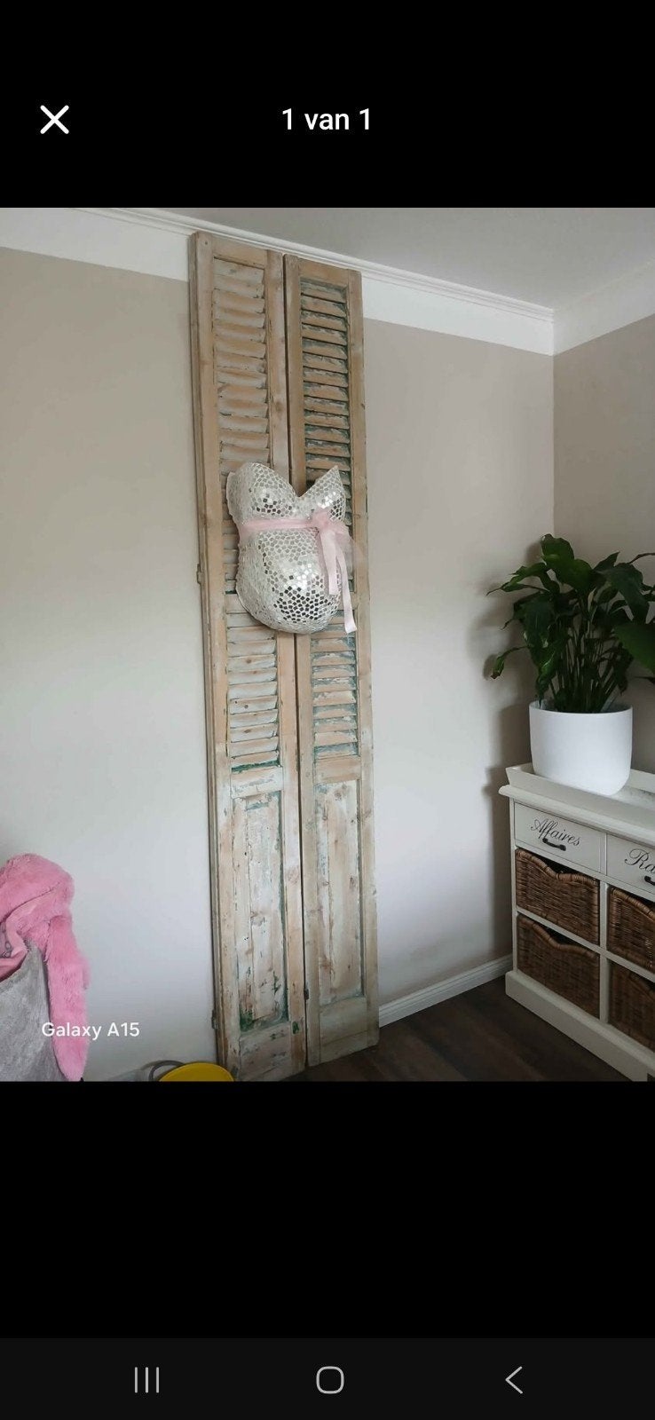 Decoratieve luiken, brocante stijl, Ophalen