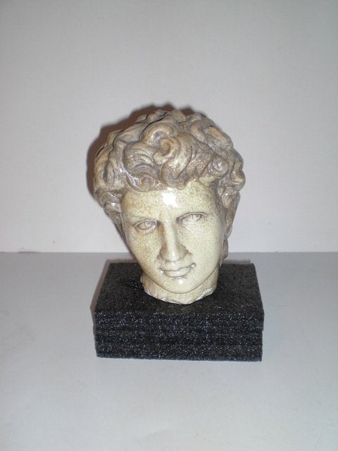 Buste van David van het bekende beeld uit Florence, Antiek en Kunst, Kunst | Beelden en Houtsnijwerken, Geglazuurd, Minder dan 20 cm