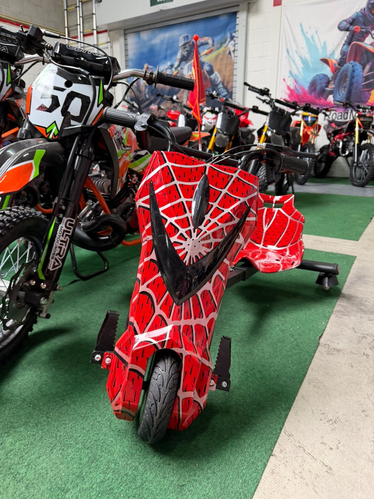 ‼️Nieuw‼️ Elektrische Drift Trike Spiderman Kart 250w 36v, Dr.Nolenslaan 157E 6136GM Sittard, Spiderman, Nieuw, Ophalen of Verzenden
