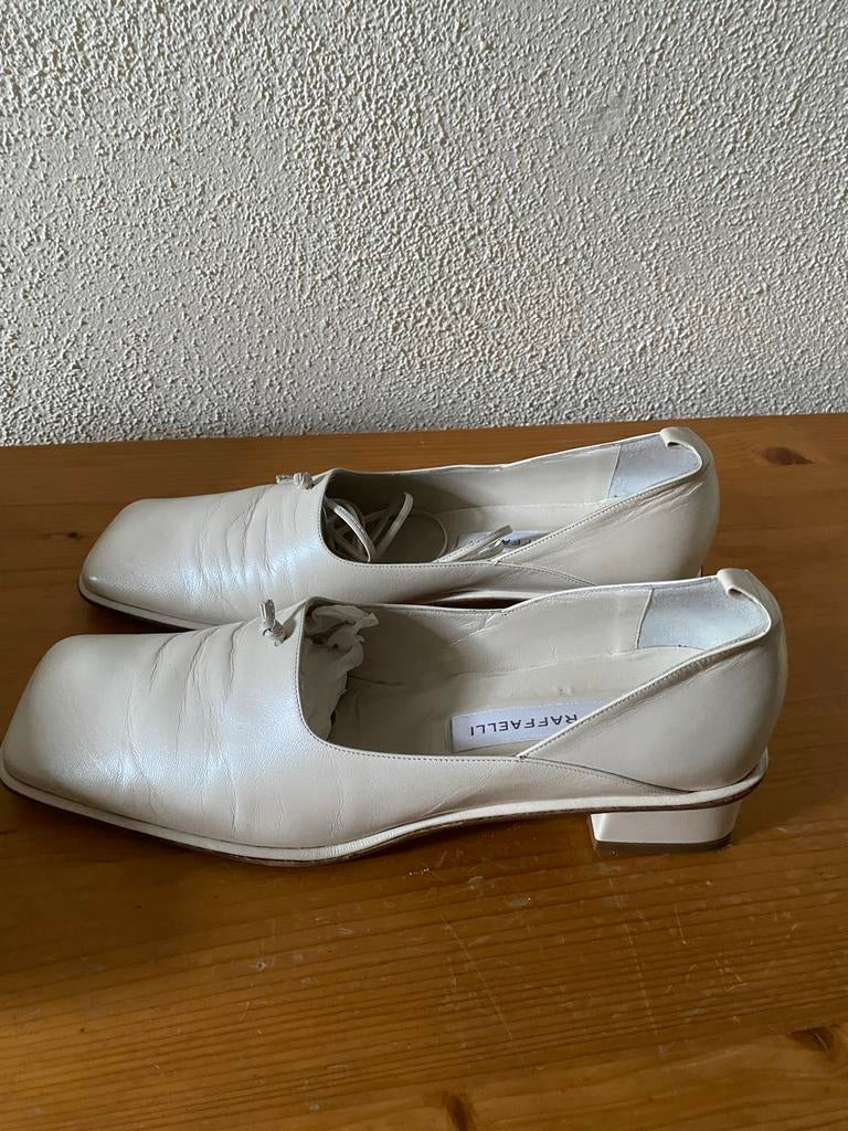 Raffaelli Trouwschoenen - Crème Leer, Ophalen of Verzenden, Zo goed als nieuw, Overige kleuren, Schoenen