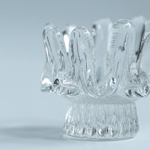 Kosta Boda Zweden KANDELAAR Sunflower glas Scandinavisch, 10 cm, Gebruikt, -, Kosta Boda