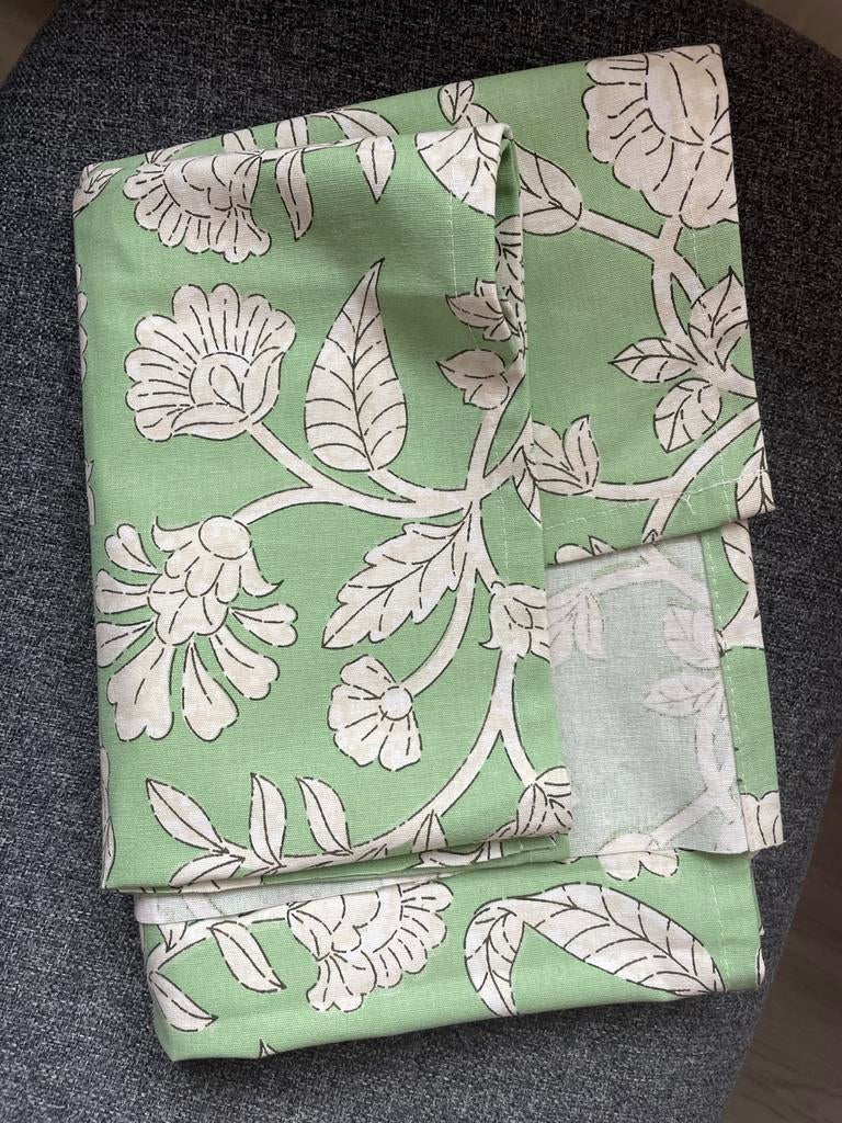 IKEA SMÖRFISK stofrest 100x148 cm - Groen/Wit, Hobby en Vrije tijd, Stoffen en Lappen, 120 cm of meer, Nieuw, Ophalen of Verzenden