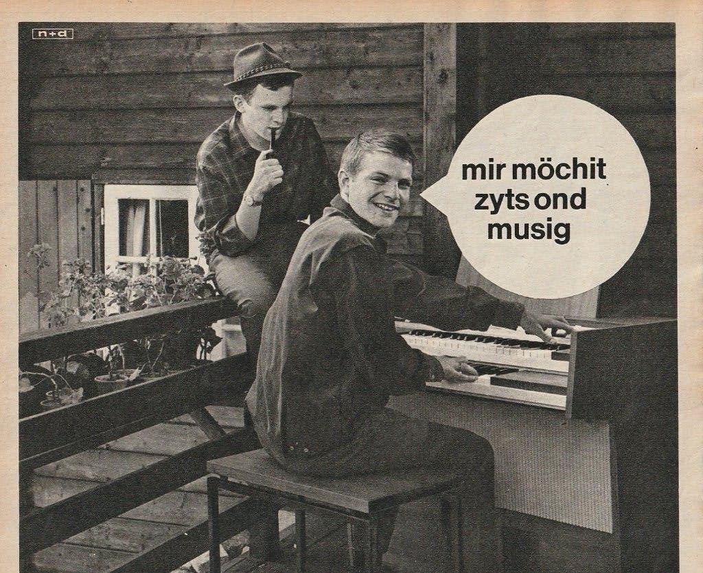 Retro reclame 1964 Eminent orgel met Zwitserse man, Verzenden, Overige typen