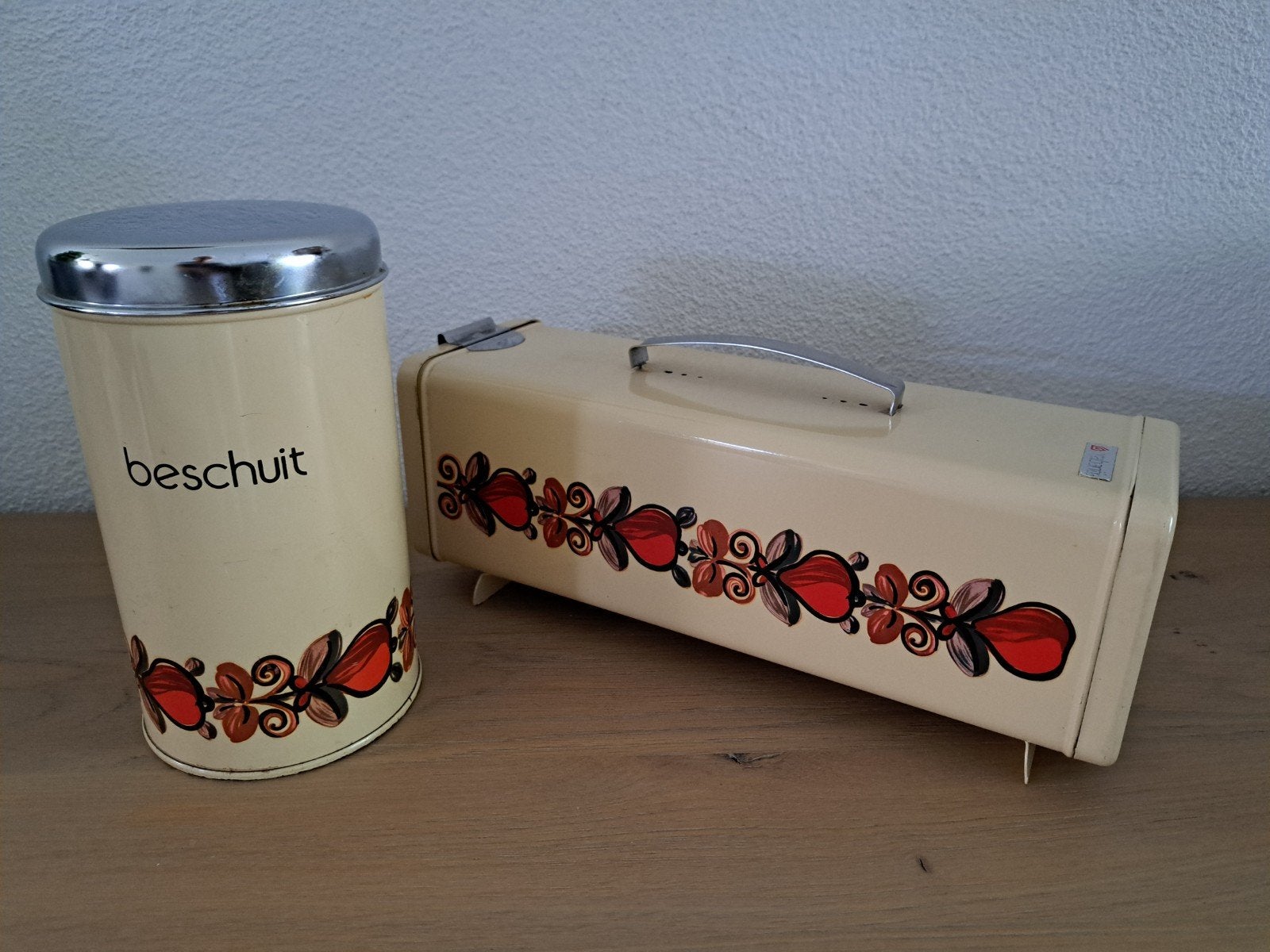 Vintage Brabantia ontbijtkoekblik beschuitbus prijs pst, Ophalen of Verzenden, Gebruikt