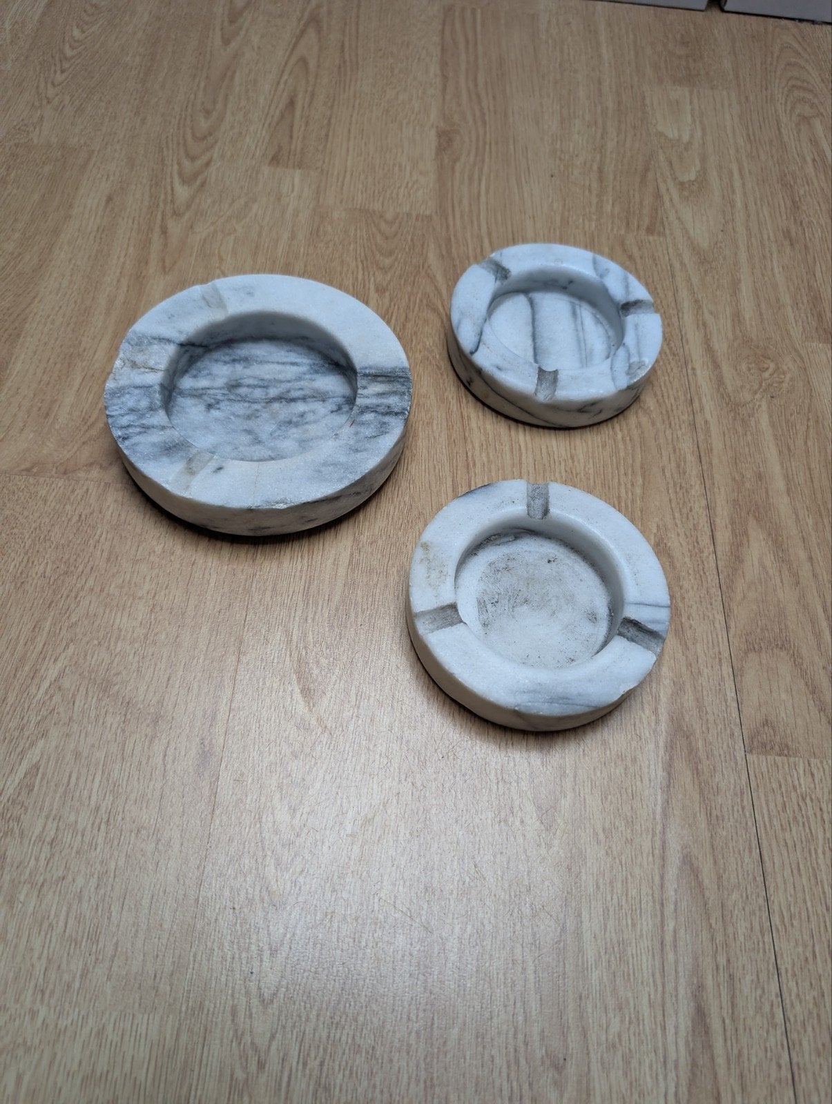 3x marmeren asbak, Huis en Inrichting, Woonaccessoires | Onderzetters, Ophalen of Verzenden