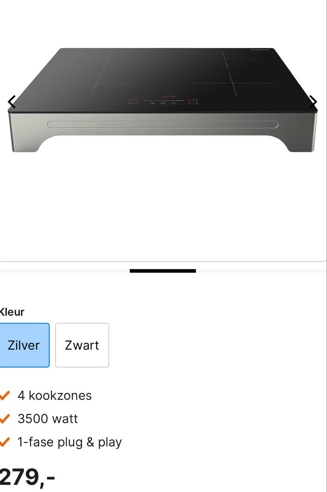 Zo goed als nieuw! Inventum VKI6010ZIL Inductiekookplaat, Witgoed en Apparatuur, Kookplaten, Ophalen, 4 kookzones, Zo goed als nieuw