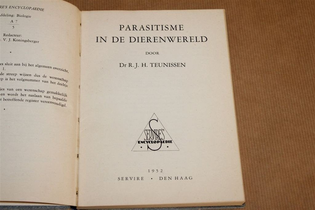 Parasitisme Dierenwereld — Vintage Biologie 1952 Zeldzaam, Ophalen of Verzenden, Gelezen