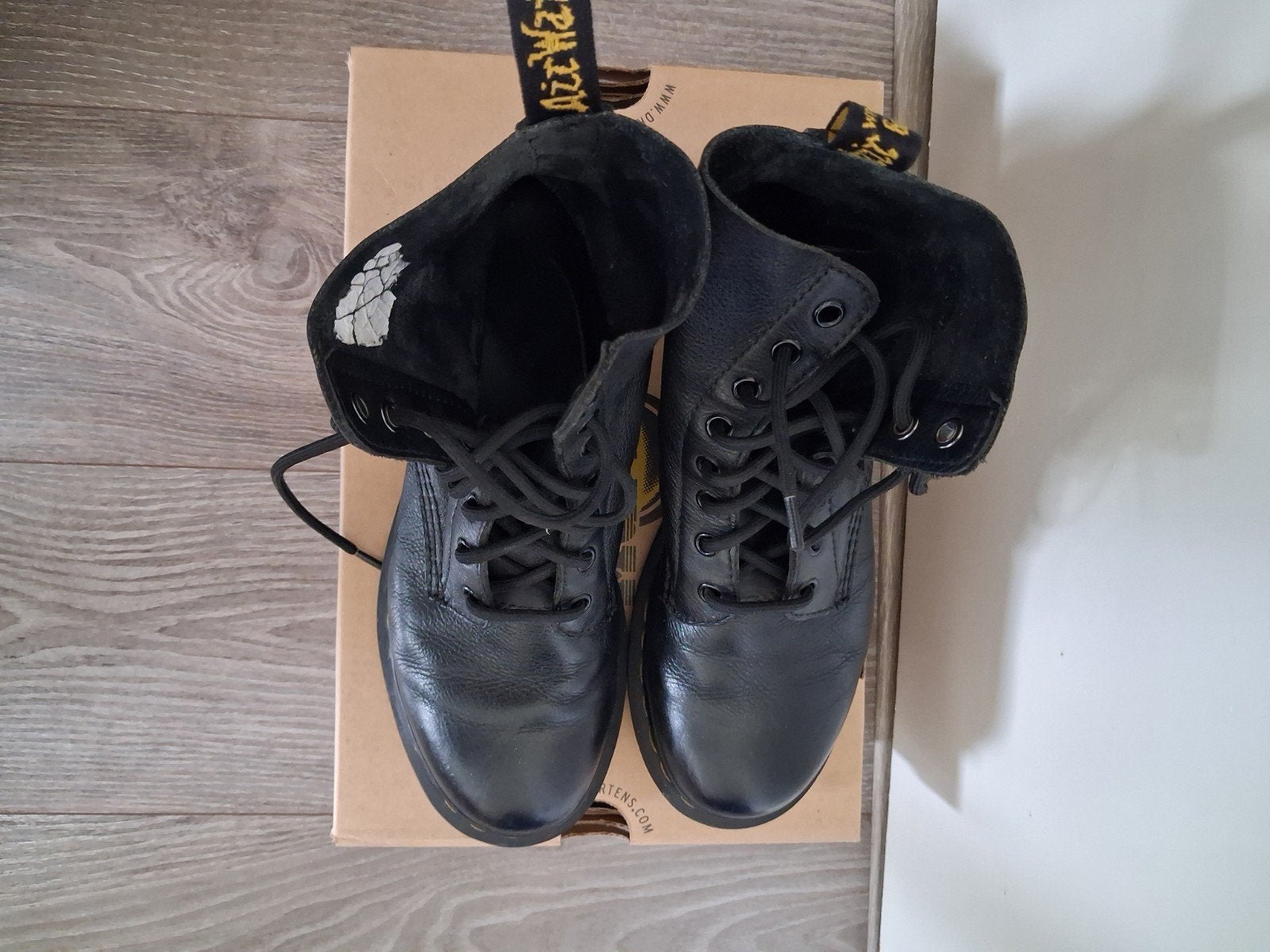 Dr. Martens 1460 Pascal Virginia Leer Laarzen Zwart Maat 39, Kleding | Dames, Ophalen of Verzenden, Zo goed als nieuw, Zwart