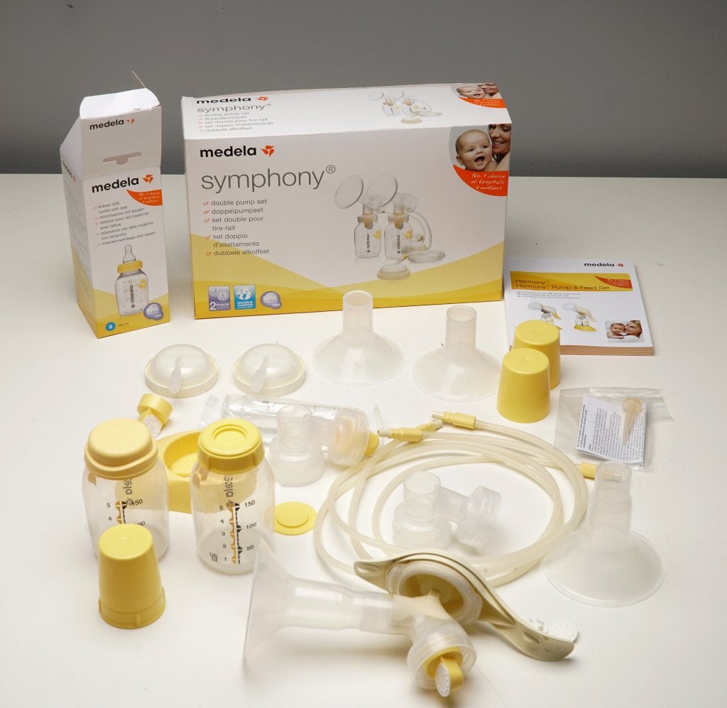 Medela symphony dubbel afkolfset, Ophalen of Verzenden, Gebruikt, Borstkolf