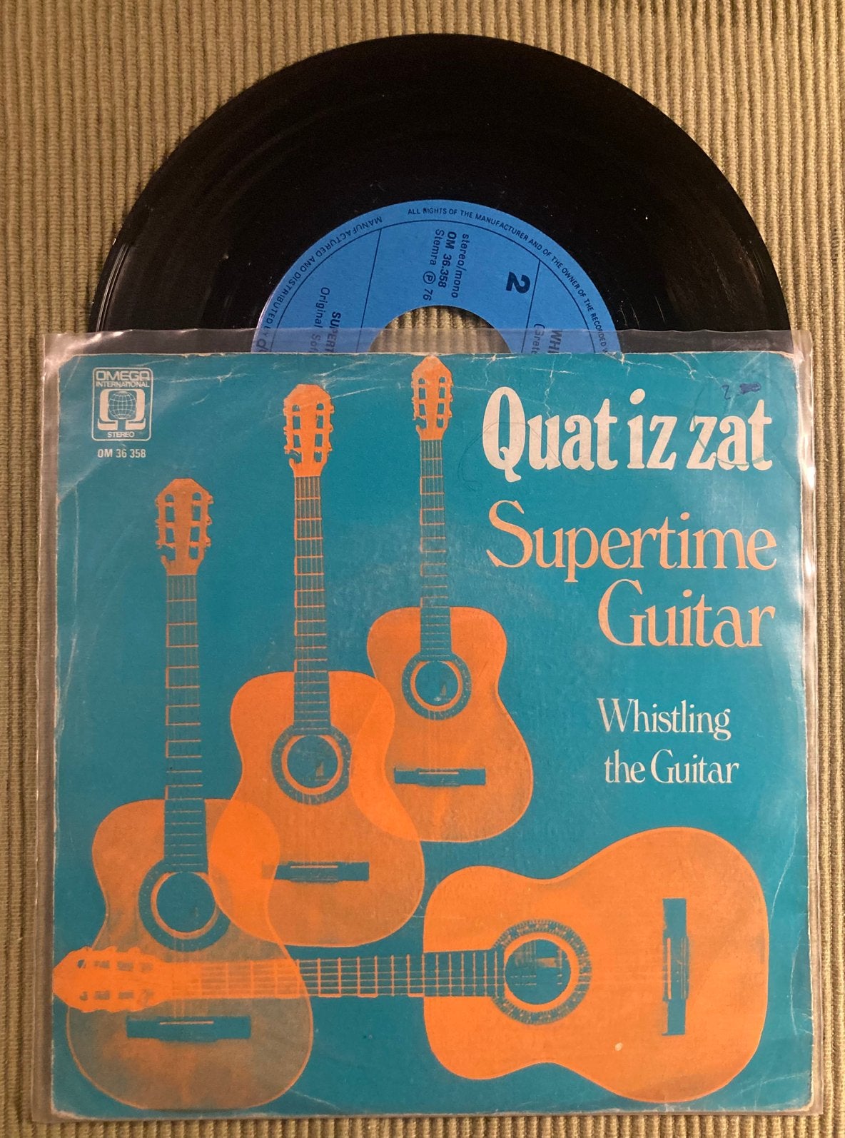 Vinyl single Supertime Guitar - Quat iz zat, Gebruikt, 7 inch, Ophalen of Verzenden, Jazz en Blues