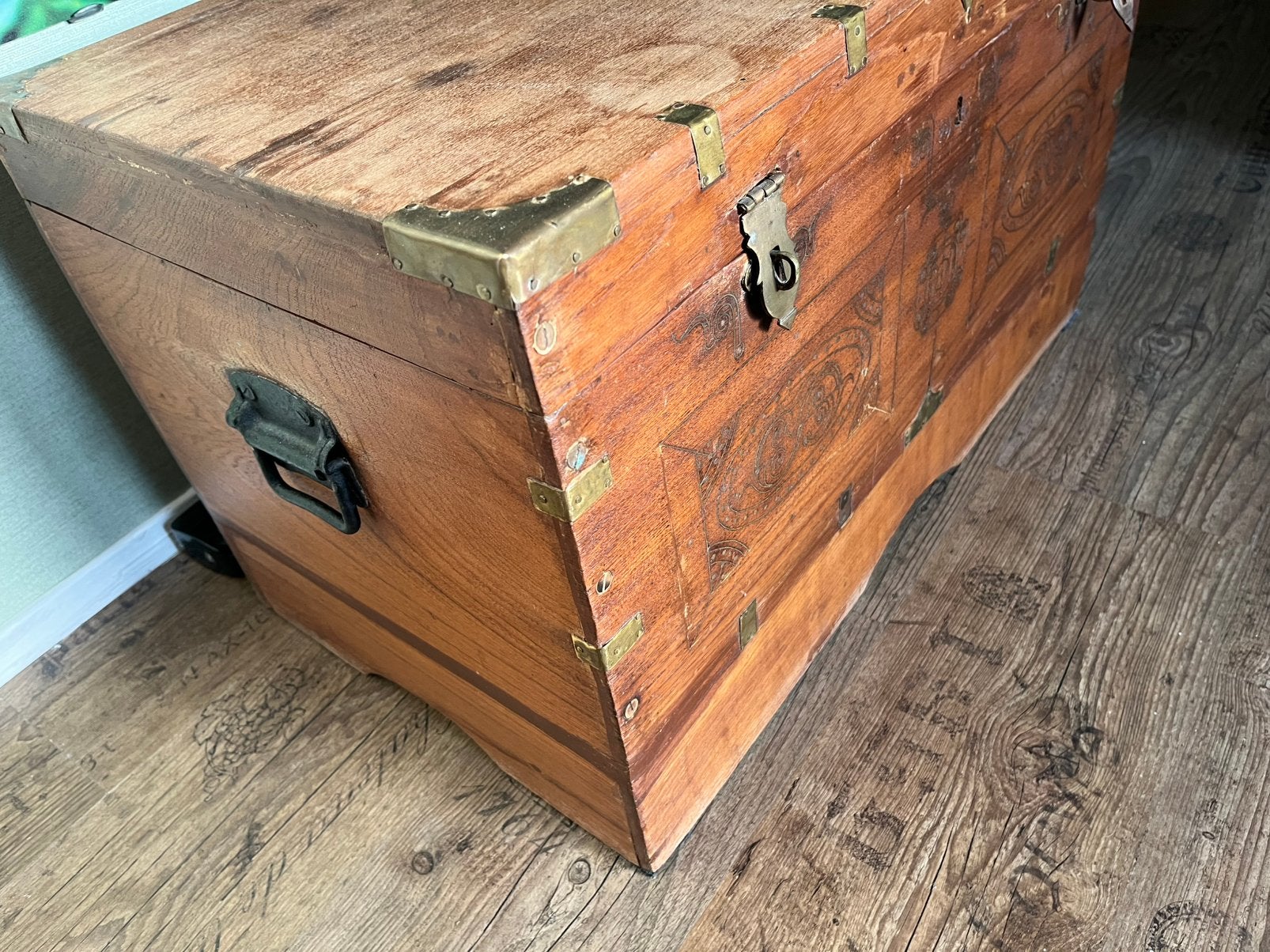 Prachtige antieke kist, Ophalen, Zo goed als nieuw, Minder dan 50 cm