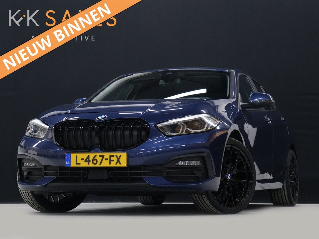 BMW 1-serie 118i M Sport [M STUUR, APPLE CARPLAY, STOELVERWA, Auto's, BMW, 136 pk, Gebruikt, Blauw, Bedrijf