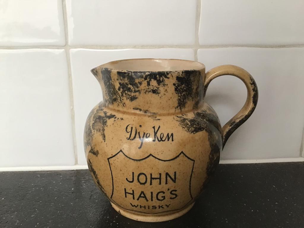 Antieke Dye Ken John Haig’s whiskey kan. 1920, Antiek en Kunst, Ophalen of Verzenden
