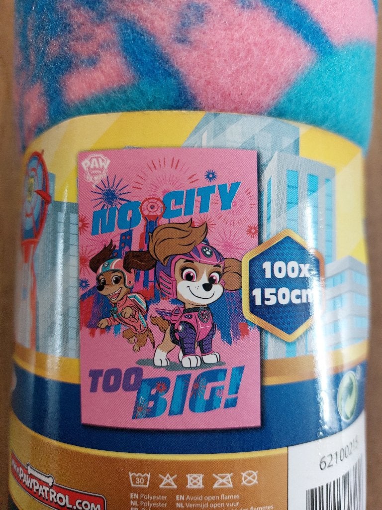 Fleecedeken Paw Patrol Girl, 100x150cm, Ophalen of Verzenden, Nieuw, Meisje
