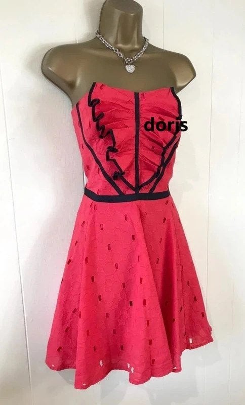 Karen Millen geborduurde jurk maat 8/36, Ophalen of Verzenden, Zo goed als nieuw, Maat 36 (S), Boven de knie