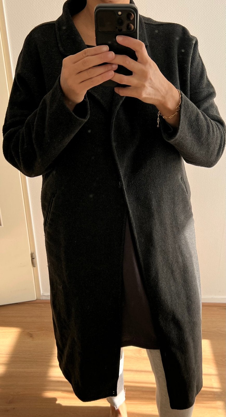 Maat M 🧶 tussen jas mango wool blend parka cos zara we, Ophalen of Verzenden, Gedragen, Maat 38/40 (M), Grijs