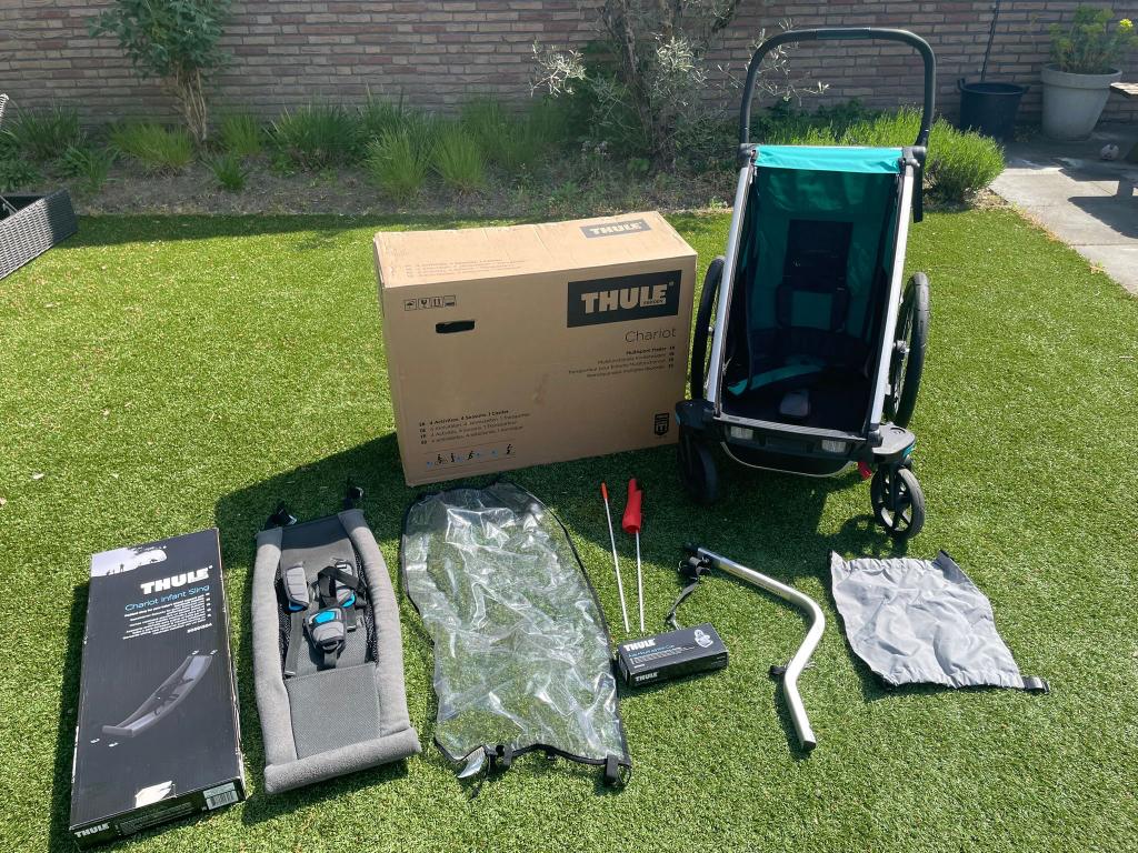 Fietskar Thule Chariot Lite 1 Multisport, Ophalen, Opvouwbaar, 20 tot 40 kg, Zo goed als nieuw
