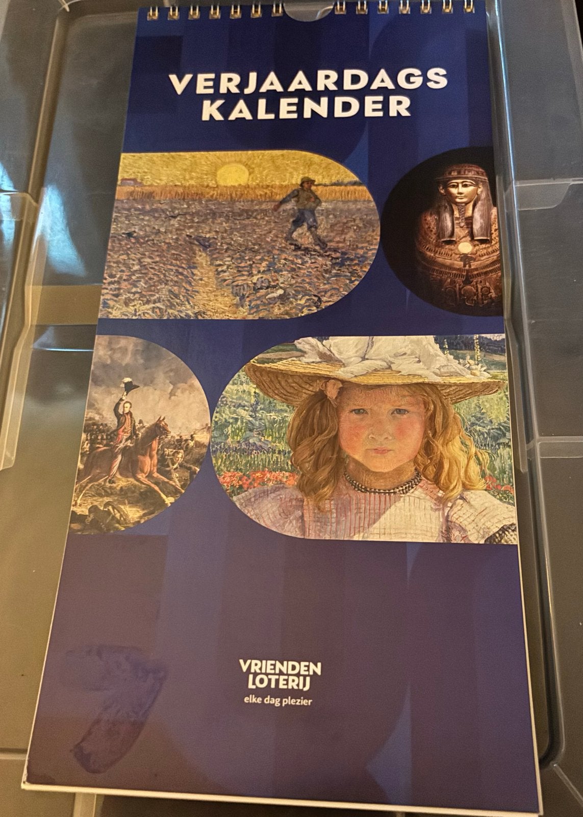 Kalender vd vriendenloterij, Verzenden, Maandkalender