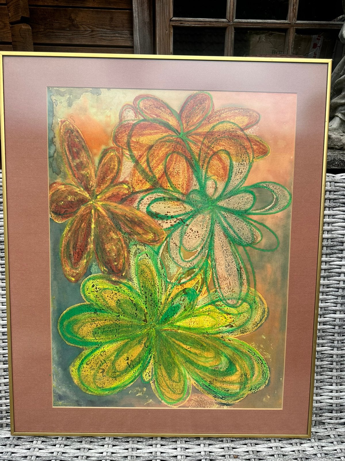 Schilderij aquarel bloemen, Ophalen of Verzenden
