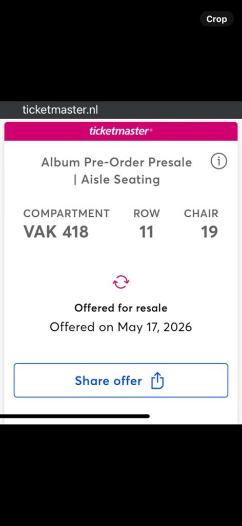 Harry Styles May 22nd Johan Cruijff ArenA - Amsterdam, Tickets en Kaartjes, Eén persoon