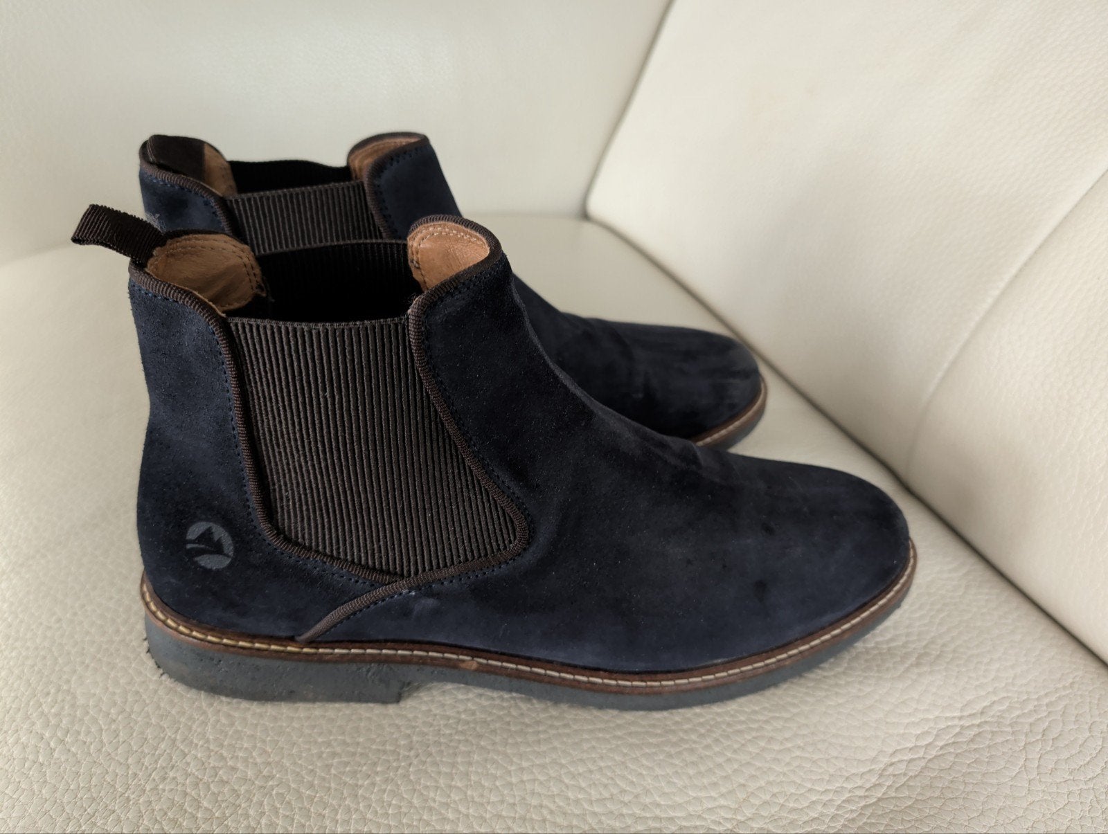 Travelin' heren Chelsea boots - suède - maat 45, Blauw, Boots, Ophalen of Verzenden, Travelin