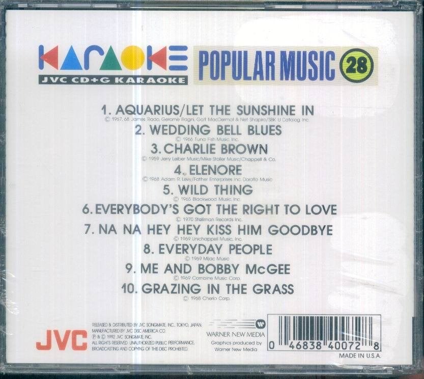 cd van Karaoke Popular Music 28 [ jvc CD+G], Verzenden, Zo goed als nieuw